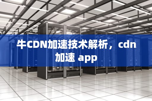 牛CDN加速技术解析，cdn加速 app