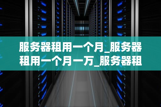 服务器租用一个月_服务器租用一个月一万_服务器租用一个月的全面指南
