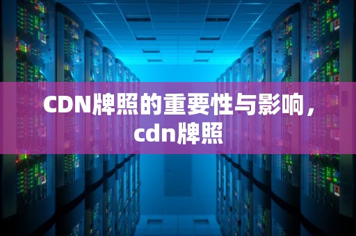 CDN牌照的重要性与影响，cdn牌照