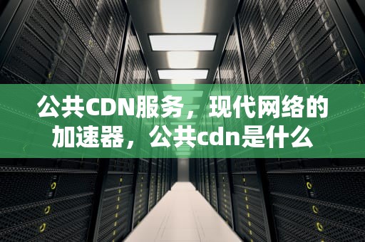 公共CDN服务，现代网络的加速器，公共cdn是什么