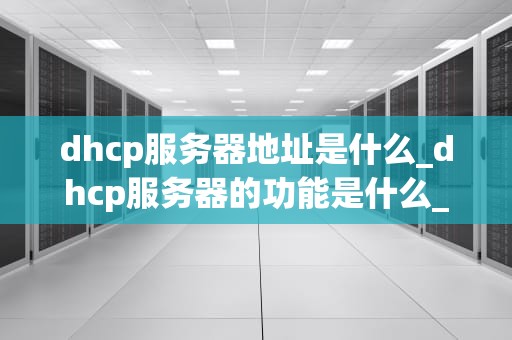 dhcp服务器地址是什么_dhcp服务器的功能是什么_深入理解DHCP服务器地址及其作用