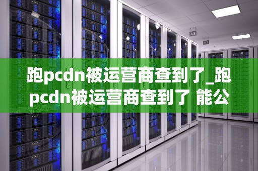 跑pcdn被运营商查到了_跑pcdn被运营商查到了 能公信部投诉吗_探索CDN的边界：运营商对P2P CDN的监管与挑战