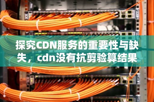 探究CDN服务的重要性与缺失，cdn没有抗剪验算结果