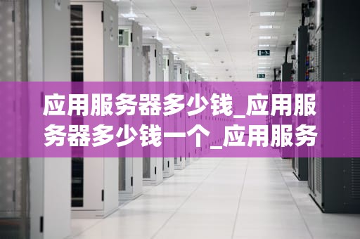 应用服务器多少钱_应用服务器多少钱一个_应用服务器的价格因素及其影响因素
