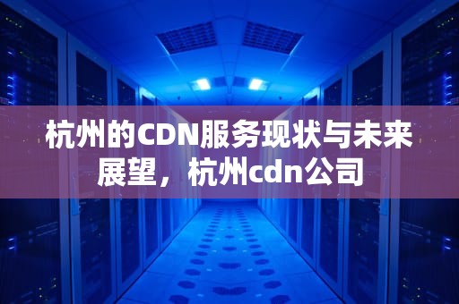 杭州的CDN服务现状与未来展望，杭州cdn公司