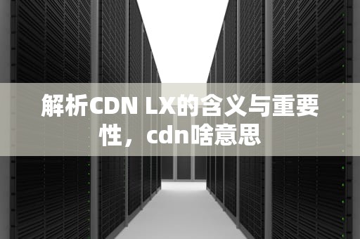 解析CDN LX的含义与重要性，cdn啥意思