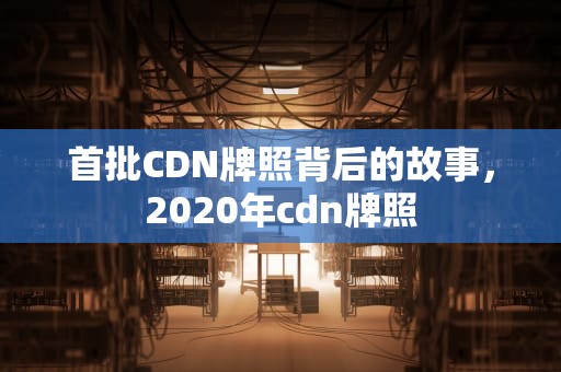 首批CDN牌照背后的故事，2020年cdn牌照
