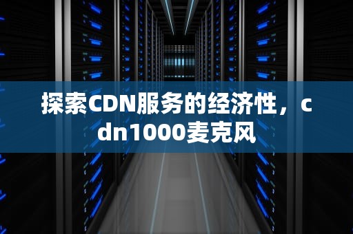 探索CDN服务的经济性，cdn1000麦克风