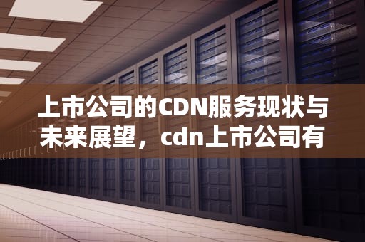 上市公司的CDN服务现状与未来展望，cdn上市公司有哪些