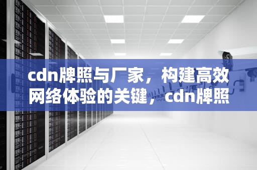 cdn牌照与厂家，构建高效网络体验的关键，cdn牌照的公司有哪些
