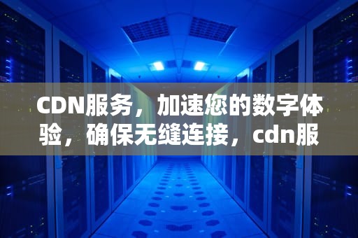CDN服务，加速您的数字体验，确保无缝连接，cdn服务包括