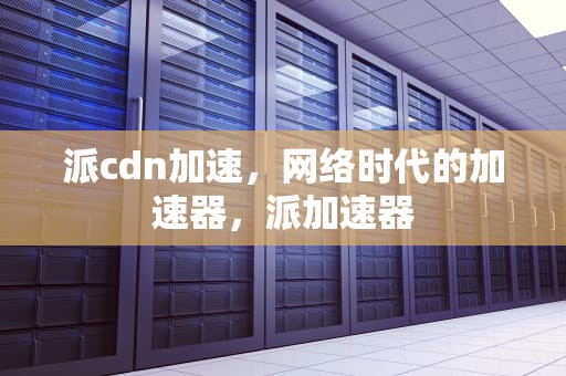 派cdn加速，网络时代的加速器，派加速器