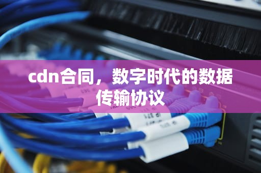 cdn合同，数字时代的数据传输协议