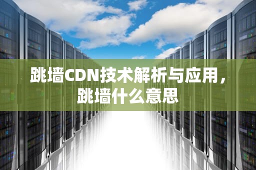 跳墙CDN技术解析与应用，跳墙什么意思