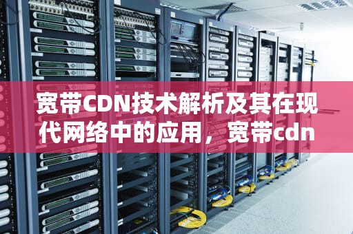 宽带CDN技术解析及其在现代网络中的应用，宽带cdn赚钱