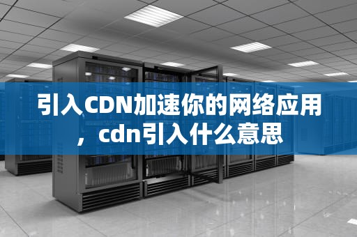 引入CDN加速你的网络应用，cdn引入什么意思