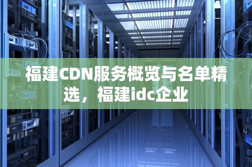 福建CDN服务概览与名单精选，福建idc企业