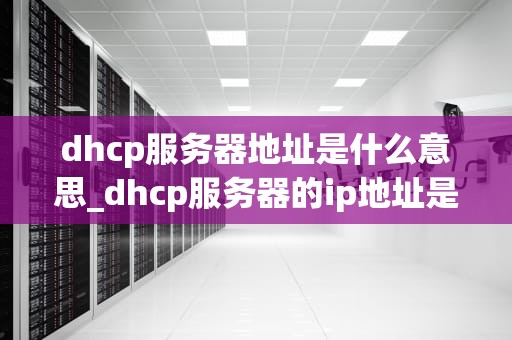 dhcp服务器地址是什么意思_dhcp服务器的ip地址是什么_深入理解DHCP服务器地址