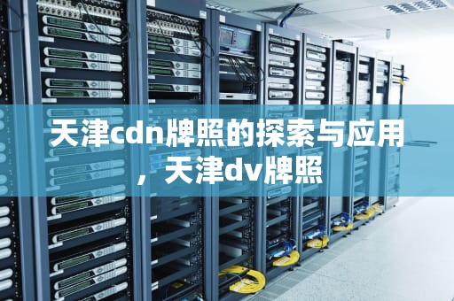 天津cdn牌照的探索与应用，天津dv牌照