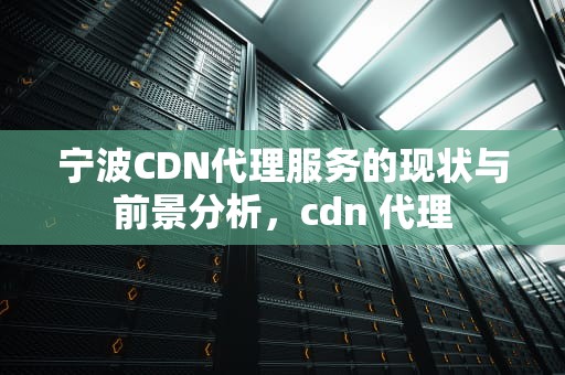 宁波CDN代理服务的现状与前景分析，cdn 代理