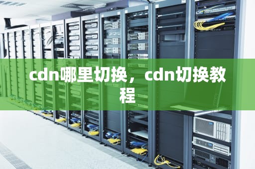 cdn哪里切换，cdn切换教程