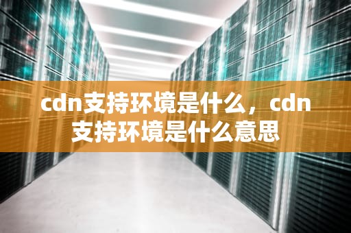 cdn支持环境是什么，cdn支持环境是什么意思