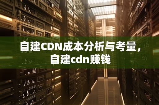 自建CDN成本分析与考量，自建cdn赚钱