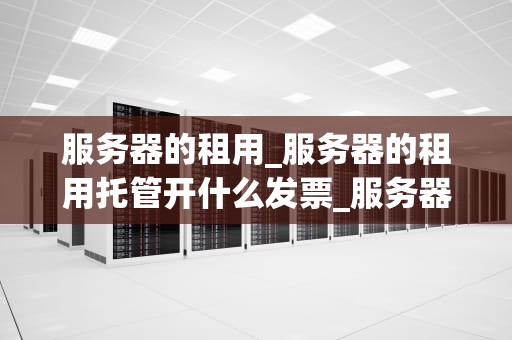 服务器的租用_服务器的租用托管开什么发票_服务器租用的全面解析