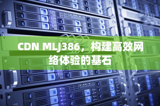 CDN MLJ386，构建高效网络体验的基石