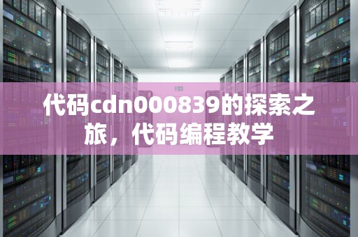 代码cdn000839的探索之旅，代码编程教学