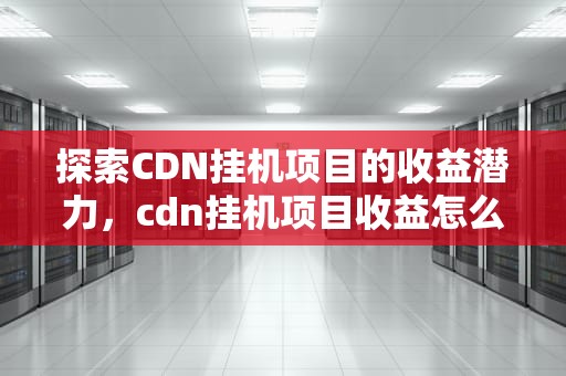 探索CDN挂机项目的收益潜力，cdn挂机项目收益怎么算