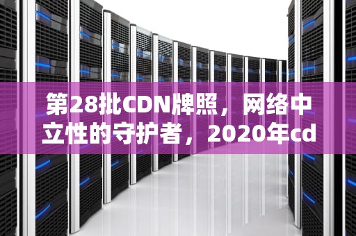 第28批CDN牌照，网络中立性的守护者，2020年cdn牌照
