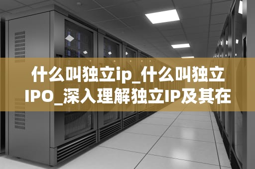 什么叫独立ip_什么叫独立IPO_深入理解独立IP及其在互联网中的重要性