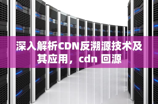 深入解析CDN反溯源技术及其应用，cdn 回源
