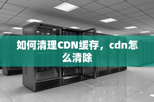 如何清理CDN缓存，cdn怎么清除
