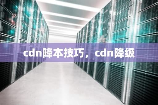 cdn降本技巧，cdn降级