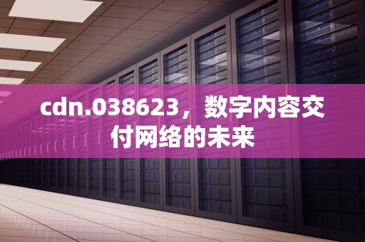 cdn.038623，数字内容交付网络的未来