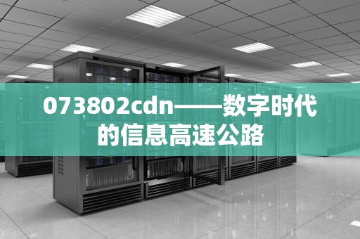 073802cdn——数字时代的信息高速公路