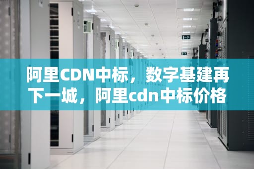 阿里CDN中标，数字基建再下一城，阿里cdn中标价格