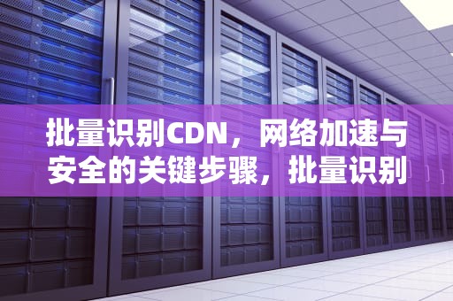 批量识别CDN，网络加速与安全的关键步骤，批量识别ocr文字识别软件