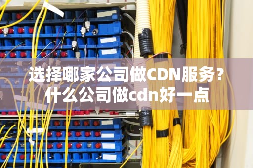 选择哪家公司做CDN服务？什么公司做cdn好一点