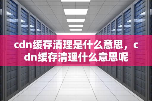 cdn缓存清理是什么意思，cdn缓存清理什么意思呢