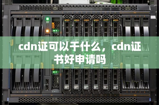 cdn证可以干什么，cdn证书好申请吗