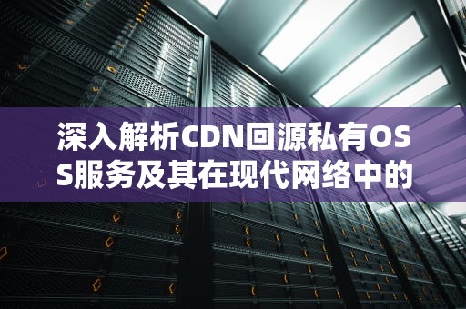 深入解析CDN回源私有OSS服务及其在现代网络中的重要性，cdn 回源