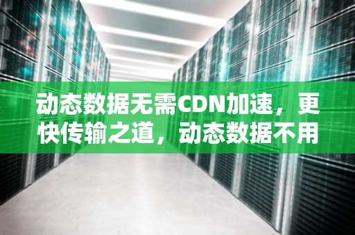 动态数据无需CDN加速，更快传输之道，动态数据不用cdn更快吗