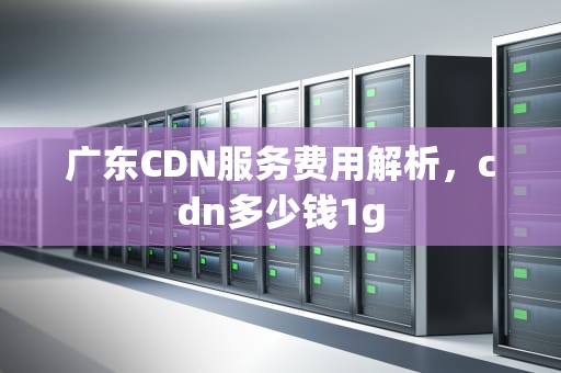 广东CDN服务费用解析，cdn多少钱1g