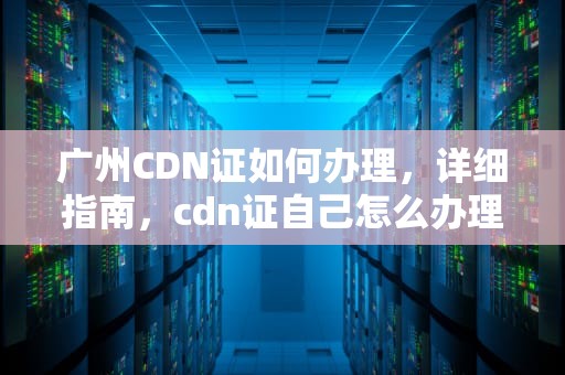 广州CDN证如何办理，详细指南，cdn证自己怎么办理