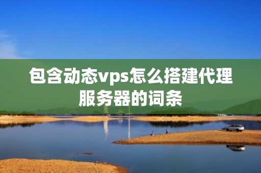 包含动态vps怎么搭建代理服务器的词条