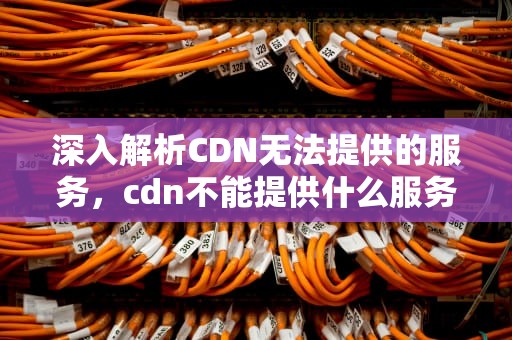 深入解析CDN无法提供的服务，cdn不能提供什么服务类型