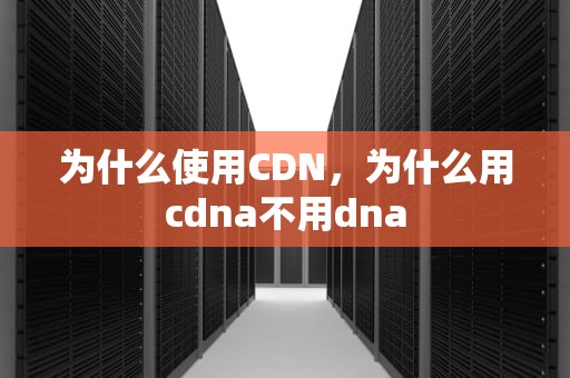 为什么使用CDN，为什么用cdna不用dna